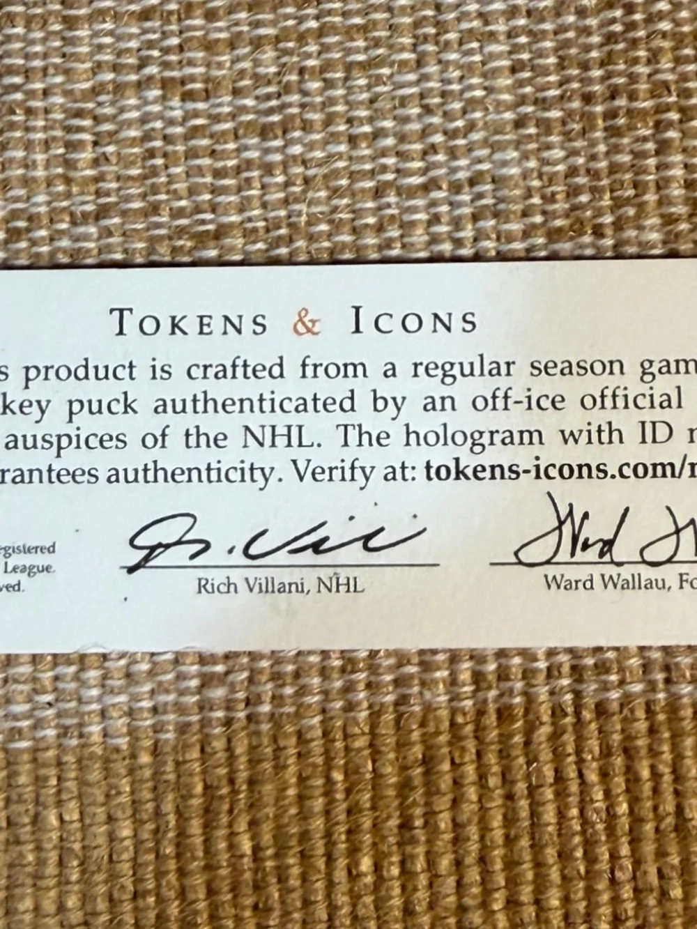 NHL Game-Used Puck Opener Red Wings Vs. New York Rangers 2018